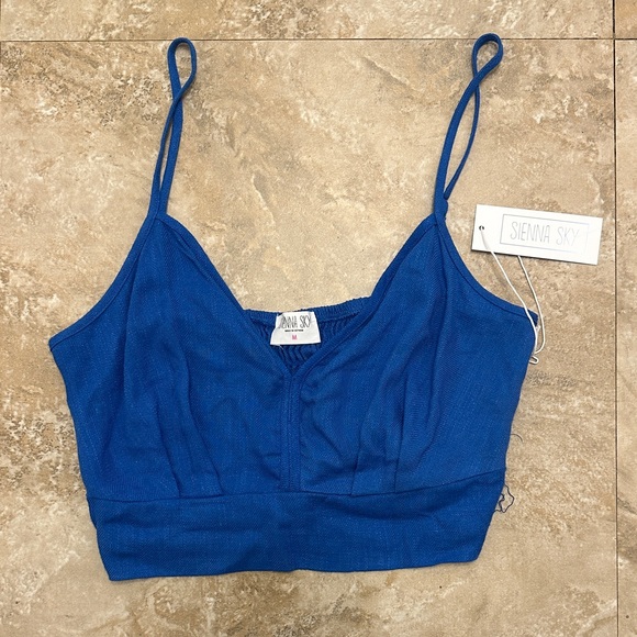 Sienna Sky Vibrant Blue Spaghetti Strap Top - Picture 1 of 1